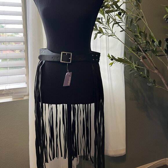 Claire's Accessories - Claire's Metal Studded Fringe Belt (NEW)